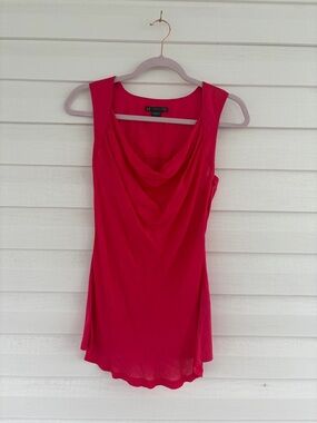 Armani Exchange Vibrant Tank Top Bold Y2K Sleeveless Cami Top Cowl Neck